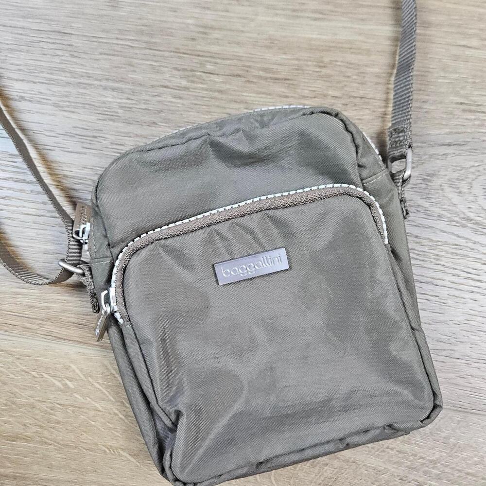 Baggallini Mini Nylon Crossbody Bag Olive Green